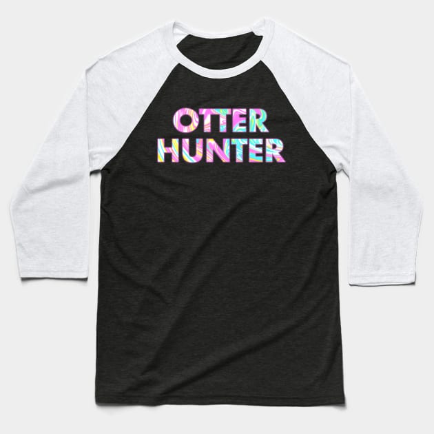 OTTER HUNTER Baseball T-Shirt by SquareClub